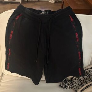 Hollister black sweatpants shorts
